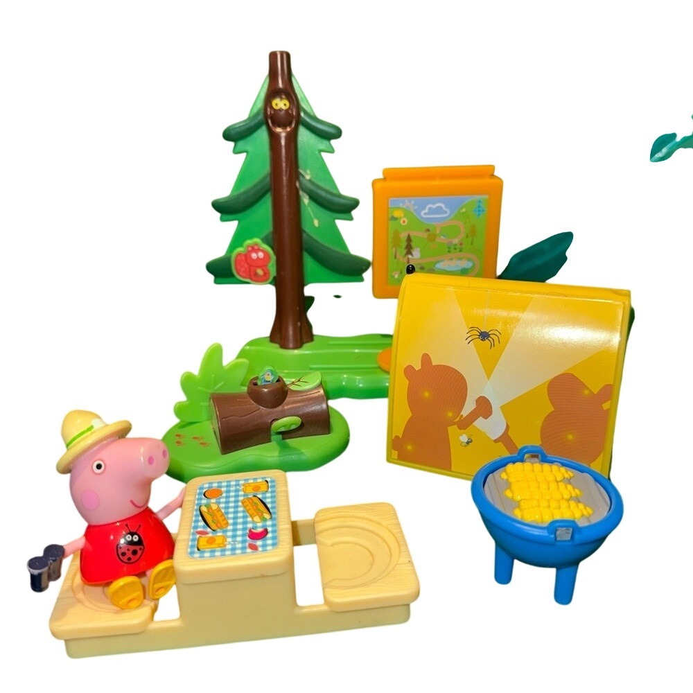Peppa Pig‎ Peppa's Adventures Camping Trip Playset Figure Tent Grill Tree Picnic
